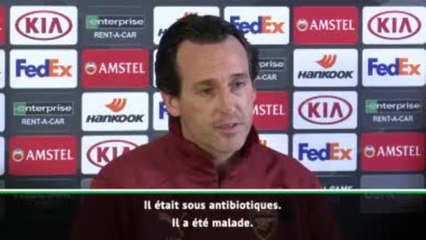 Quarts - Emery : "Aubameyang était sous antibiotiques"