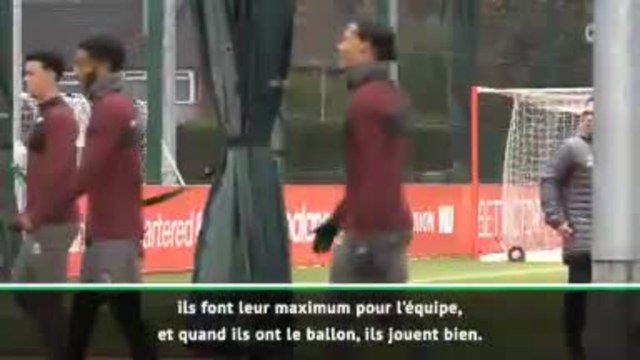 Quarts - van Dijk : Beaucoup de de qualité et de talent à Liverpool