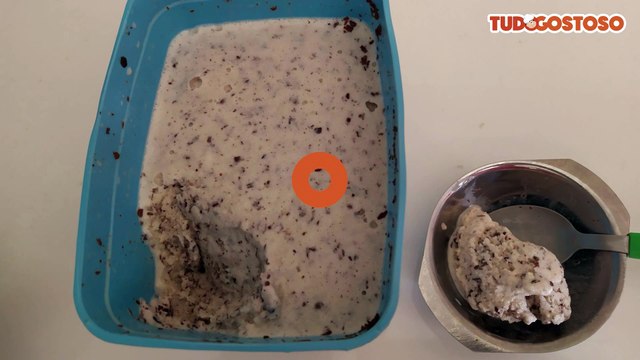 Sorvete de flocos fácil