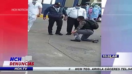 ¡Por agresión a familiar de un paciente! Denuncian a guardias privados asignados al Hospital Escuela