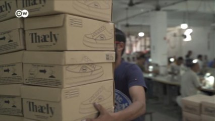 Plastic trash transformed into sneaker gold