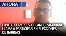 Diputado AN PSUV 2020 Orlando Zambrano llama a participar en elecciones de #Barinas - #09Ene - Ahora