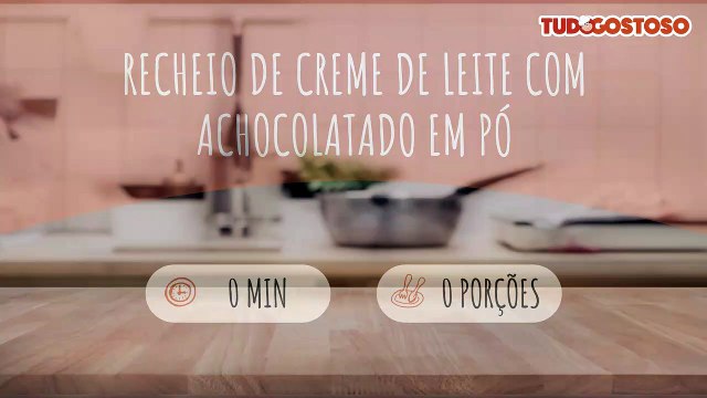 Recheio de creme de leite com achocolatado em pó