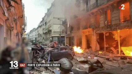 Violente explosion rue de Trévise à Paris , les images de désolation diffusées au 13h de France 2