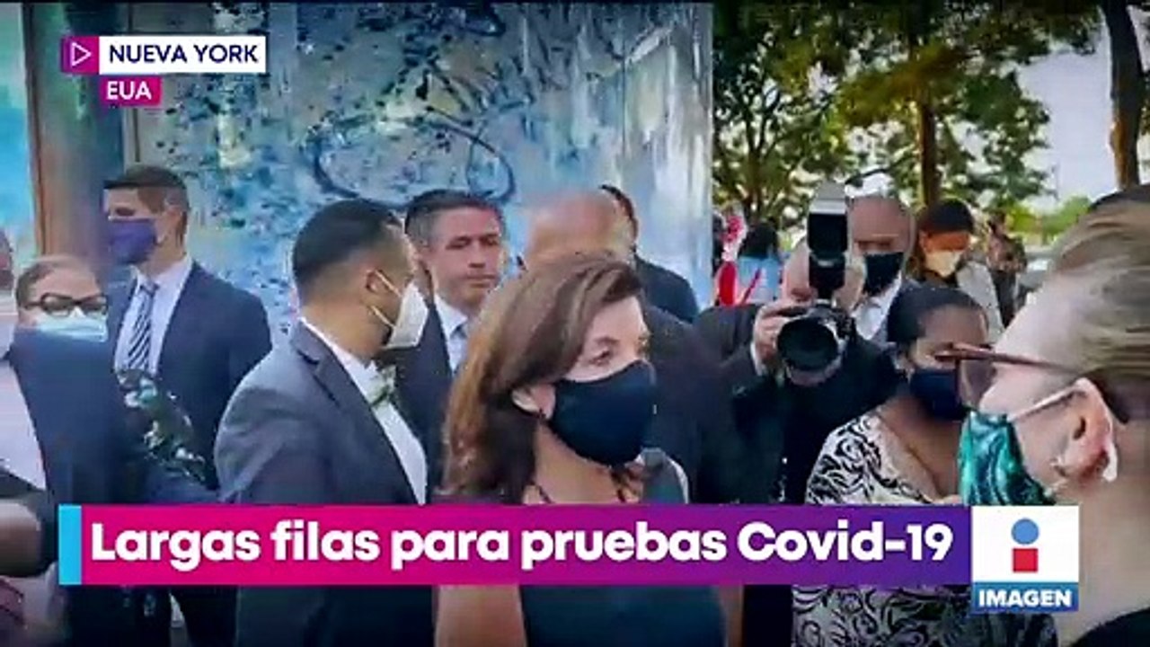 Nueva York registra largas filas para prueba Covid-19