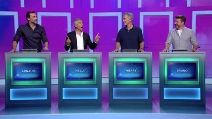 Exclu. Trouvez l'intrus : quand Églantine Émeyé charrie Nagui sur sa taille !