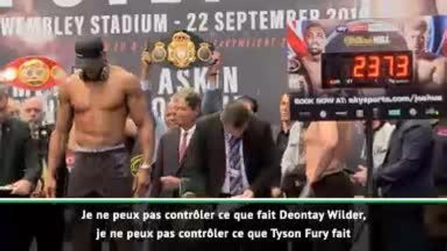 Poids lourds - Joshua : Je veux affronter Wilder