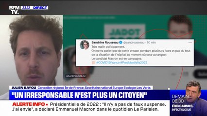 "Emmerder" les non-vaccinés: pour Julien Bayou, Emmanuel Macron "est entré en campagne en commençant par insulter une portion importante de la population"