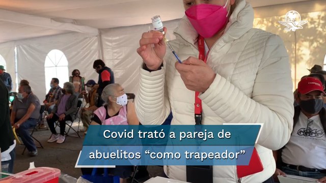 Gracias a Dios ya hay vacunas , dicen abuelitos tras recibir dosis de refuerzo contra Covid