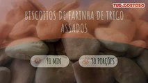 Biscoitos de farinha de trigo assados