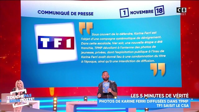 TPMP : Cyril Hanouna répond à TF1 et à Karine Ferri qui l'attaquent : TF1 veut tuer TPMP