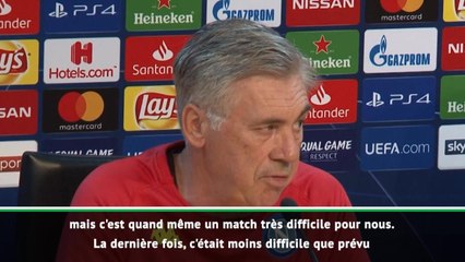 FOOTBALL: Ligue des Champions: Groupe C - Ancelotti : "Un match très difficile pour nous"