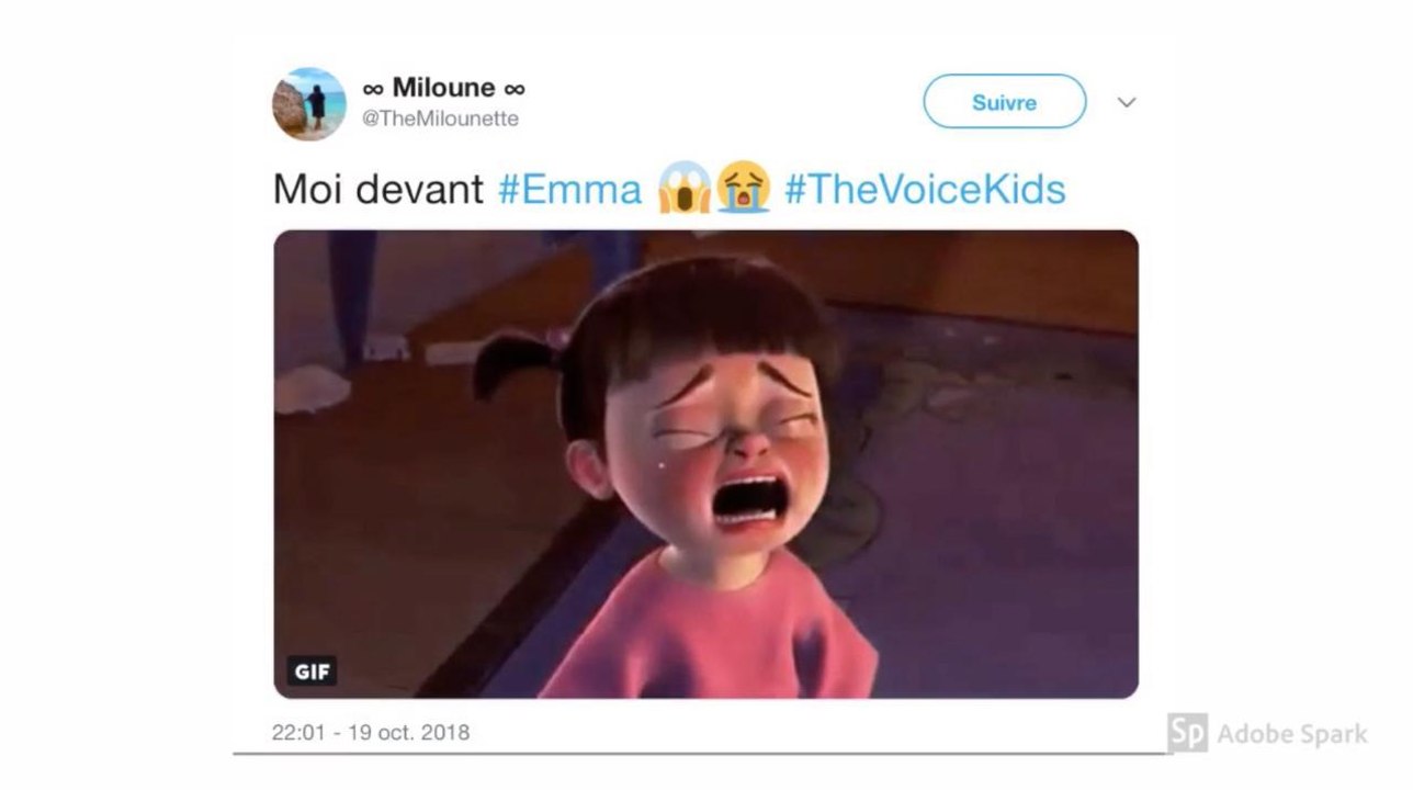 "Je pleure", "les poils"… La prestation d'Emma dans The Voice Kids bouleverse les Twittos