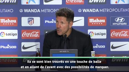 8e j. - Simeone : "Le travail de la première mi-temps a payé en deuxième"