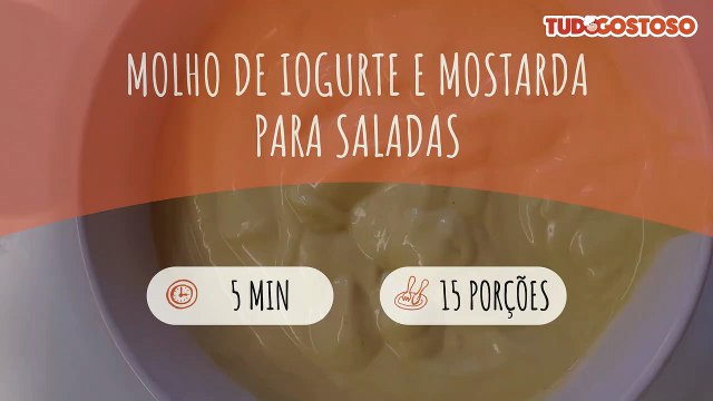 Molho de iogurte e mostarda para saladas