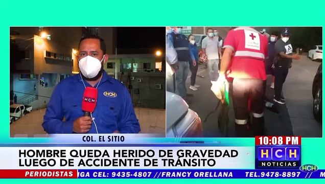 Hombre resulta gravemente herido al sufrir accidente vial en la capital