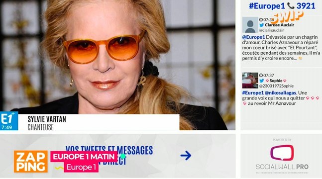 Mort de Charles Aznavour : comme Johnny Hallyday, Sylvie Vartan pense qu'il mérite un hommage national