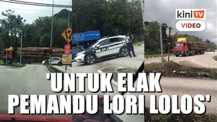 Download Video: Kenderaan JPJ iring nak elak pemandu lolos, bukan 'lindungi' lori balak