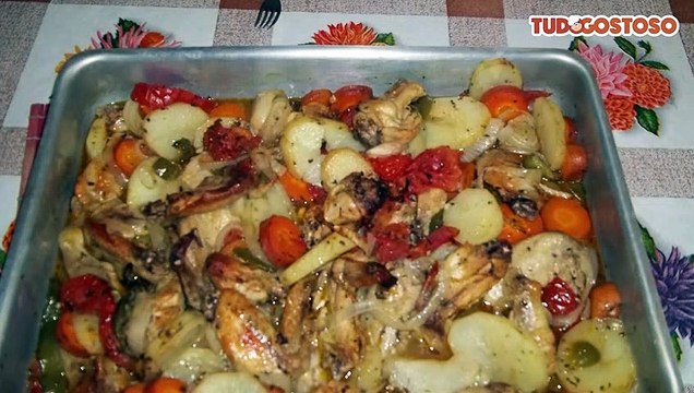 Asa de frango assada no forno