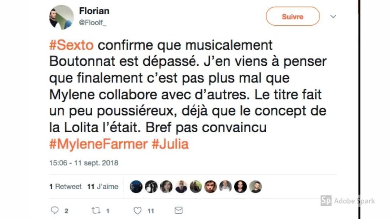 Julia, la protégée de Mylène farmer et Laurent Boutonnat, descendue par les internautes