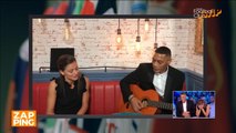 Le footballeur Guillaume Hoarau et la journaliste sportive Laure Boulleau improvisent un boeuf dans le Canal Football Club