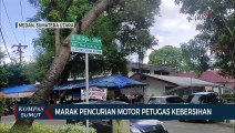 CCTV Aksi Maling Curi Motor Petugas Kebersihan di Medan