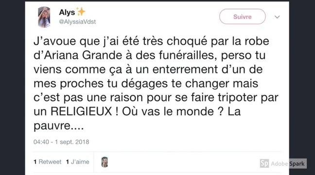 Jugée trop courte pour des obsèques, la robe d'Ariana Grande aux funérailles d'Aretha Franklin scandalise les internautes
