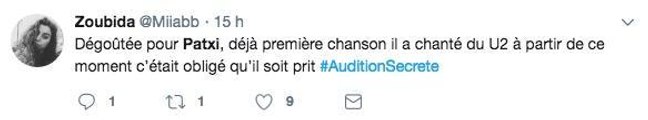 Audition secrète : les internautes en colère contre l'élimination de Patxi (revue de tweets)