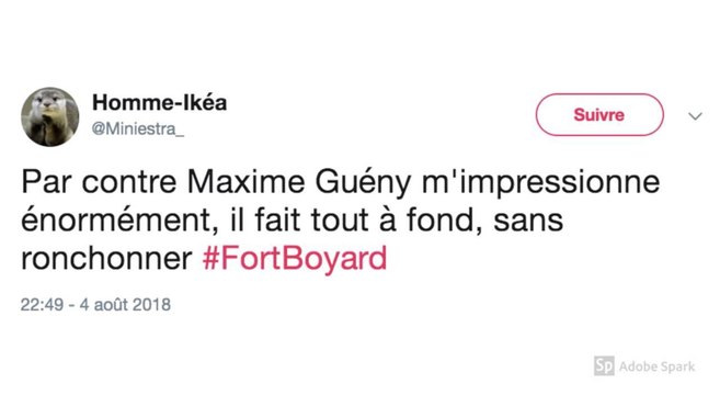 Epatant , un génie , total respect … Maxime Guény bluffe les fans de Fort Boyard