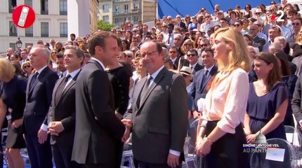 Simone et Antoine Veil au Panthéon : Julie Gayet aux côtés François Hollande lors de la cérémonie