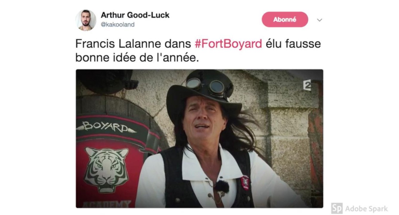 "Ridicule", "malaise"… Les Twittos saoulés par Francis Lalanne dans Fort Boyard