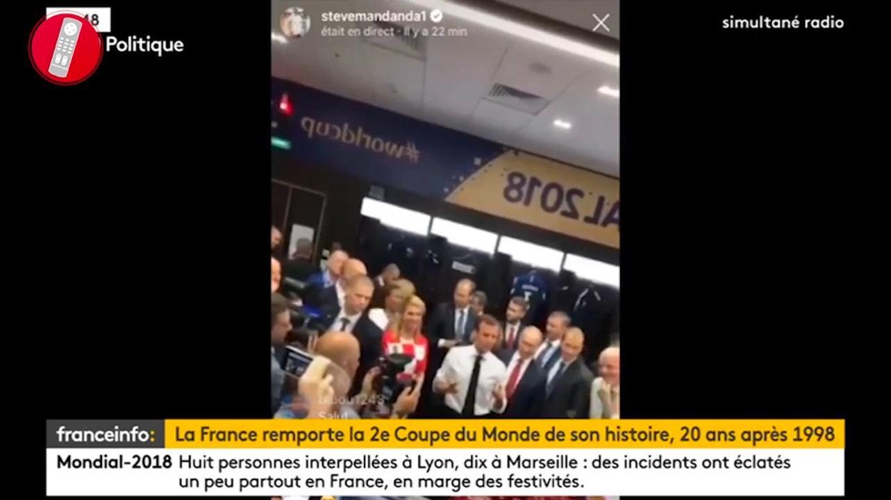 Coupe du monde 2018 : Le message d'Emmanuel Macron aux Bleus dans les vestiaires