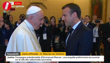 Quand Emmanuel Macron rencontre le pape François