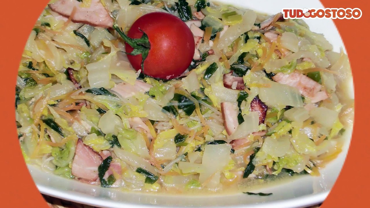 Acelga com cenoura e bacon