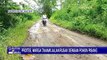 Aksi Protes Jalan Rusak Tak Kunjung Diperbaiki, Warga Blitar Tanami Jalan Rusak dengan Pohon Pisang!