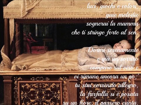 NINNA NANNA PER CARLO - Poesia di Evelina Ferrari - Musica di Renato Tagliabue