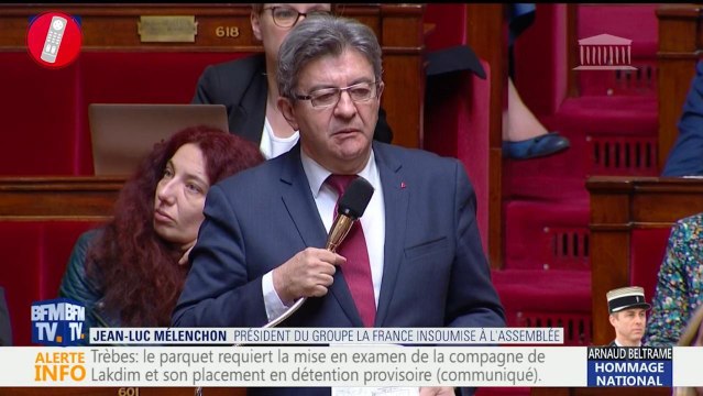 Le vibrant discours de Jean-Luc Mélenchon à l'Assemblée nationale