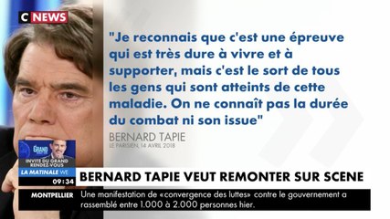 Bernard Tapie : sa lutte contre le cancer, son projet de remonter sur scène… il se confie au Parisien