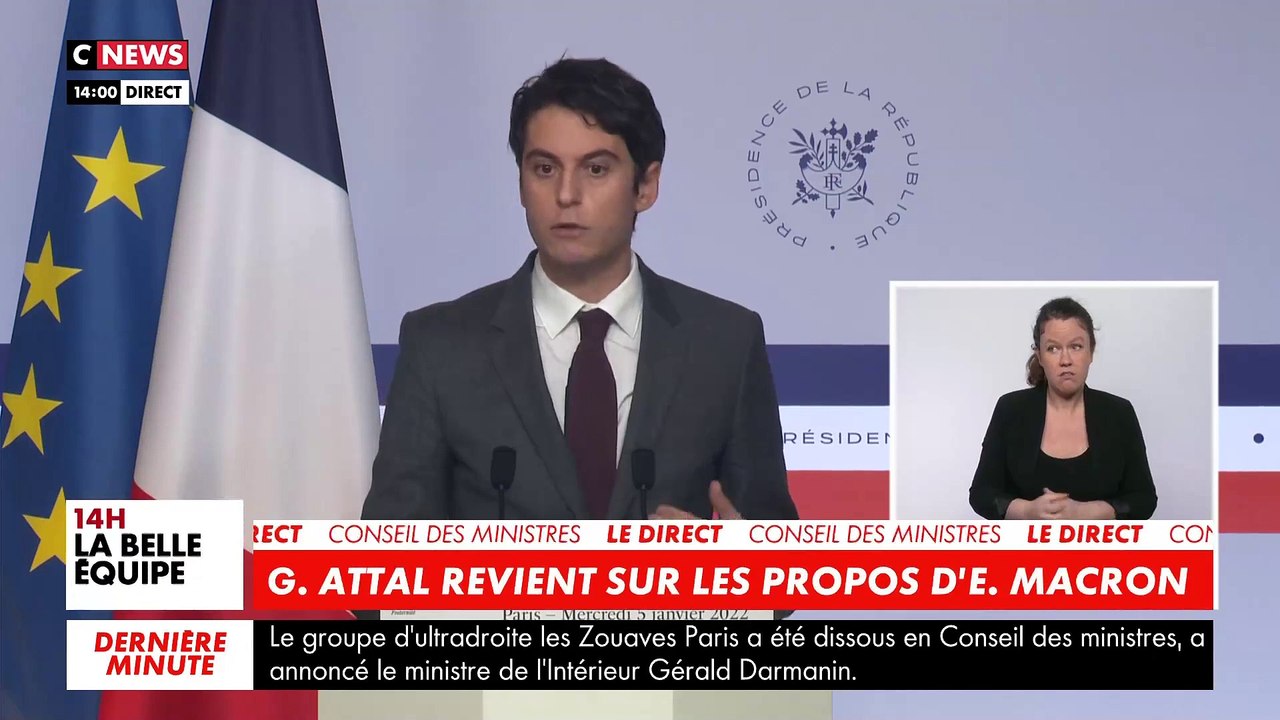 Coronavirus - Le porte-parole du gouvernement Gabriel Attal : "Qui emmerde la vie de qui aujourd'hui ? Ceux qui s'opposent au vaccin"