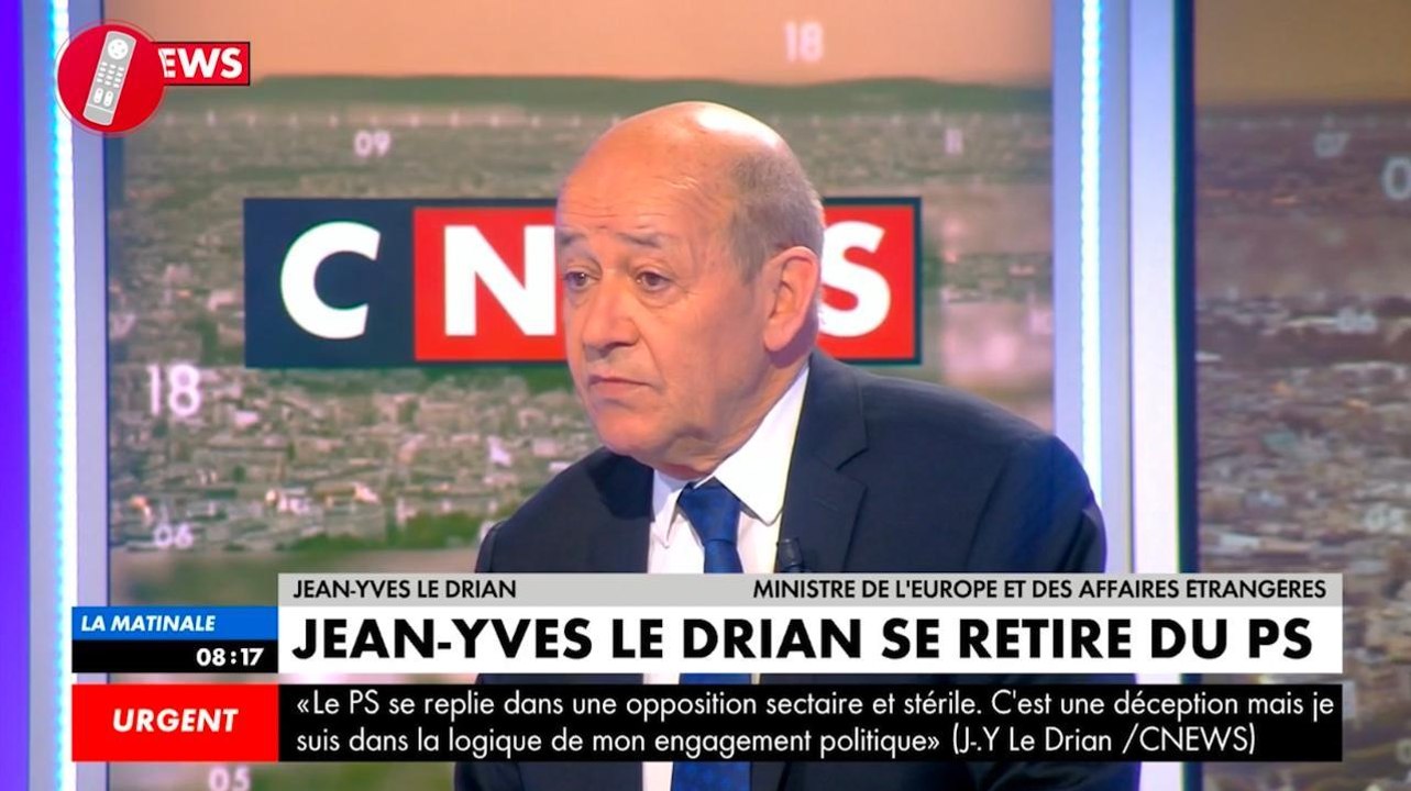 Jean-Yves Le Drian annonce en direct son départ...