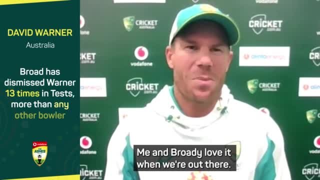 Warner loves 'funny banter' of Broad Ashes duel