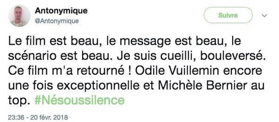 Les internautes bouleversés par le téléfilm Né sous silence, et sous le charme d'Odile Vuillemin