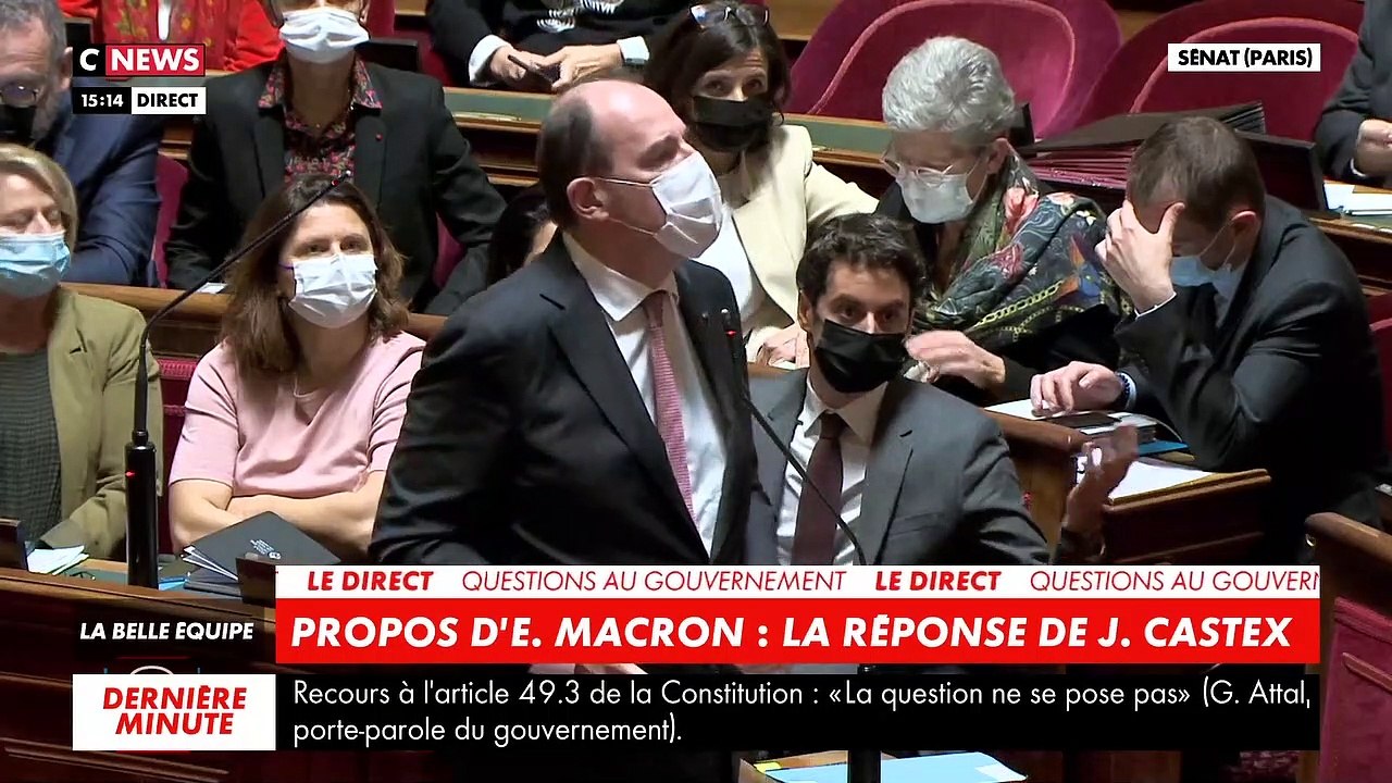 Jean Castex: "Qui outrage la nation? Qui fracture la nation? Qui conduit nos soignants à faire des choix? C’est une infime minorité! Être citoyen c’est avoir des devoirs!"