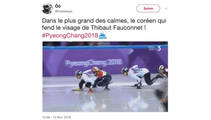 "Cruel", "dégueulasse"… Twitter attristé par la chute du Français Thibaut Fauconnet, victime d'un coup de patin