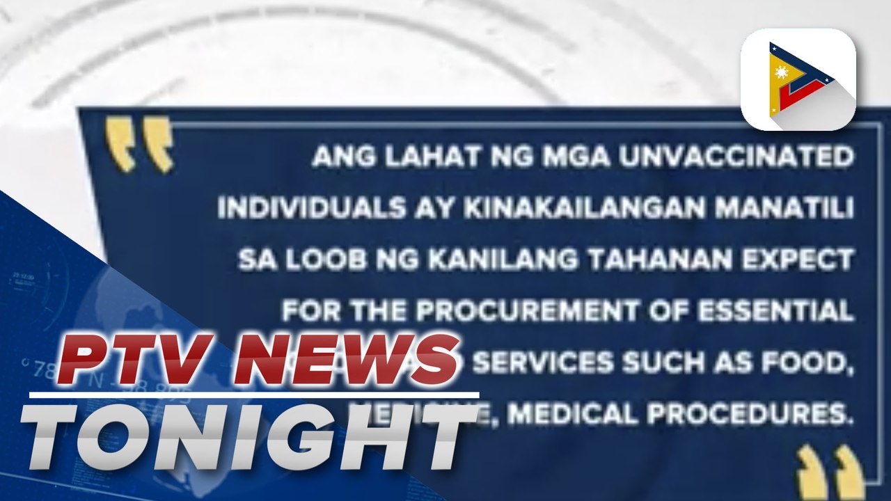 MMC approves mobility restrictions of unvaccinated individuals