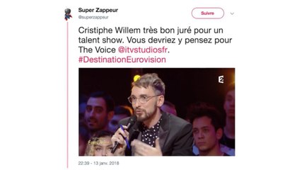 "Pointu", sincère, "objectif" : Christophe Willem assure en juré dans Destination Eurovision