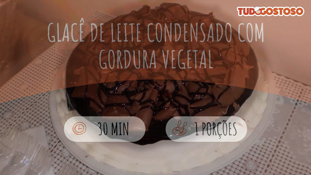 Glacê de leite condensado com gordura vegetal