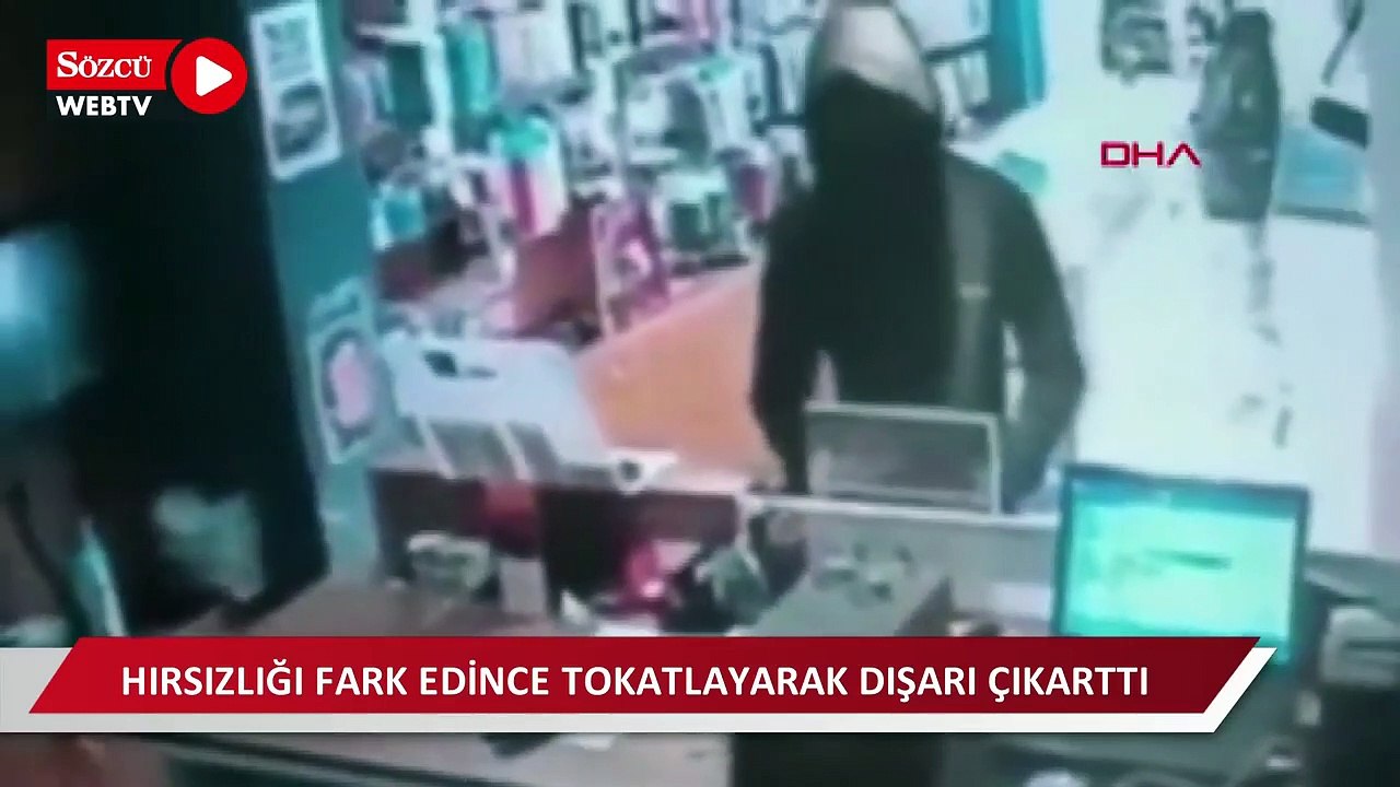 Sultangazi'de hırsızlığı fark edince tokatlayarak dışarı çıkarttı