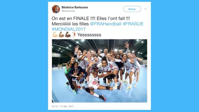 On est en finale ! Les Twittos euphoriques après la victoire des handballeuses françaises en demi-finale du Mondial face à la Suède