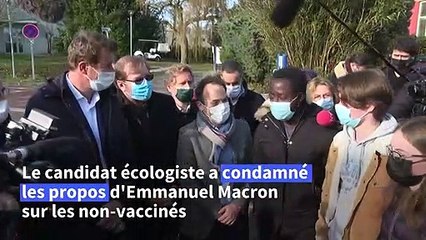 A Bordeaux, Yannick Jadot condamne les propos d'Emmanuel Macron sur les non vaccinés